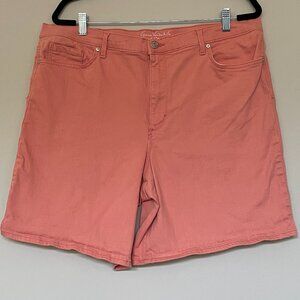 Gloria Vanderbilt All Around Slimming Effect Peach Denim Shorts Size 18